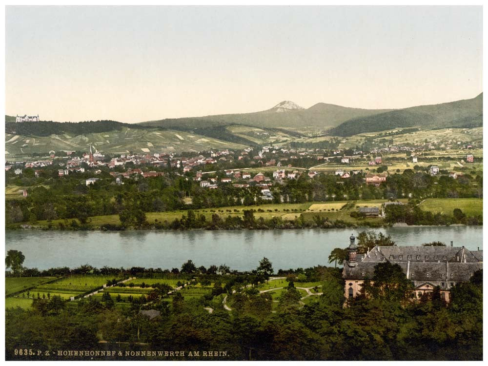 Hohenhonnef and Nonnenwerth, the Rhine, Germany 0400-4033