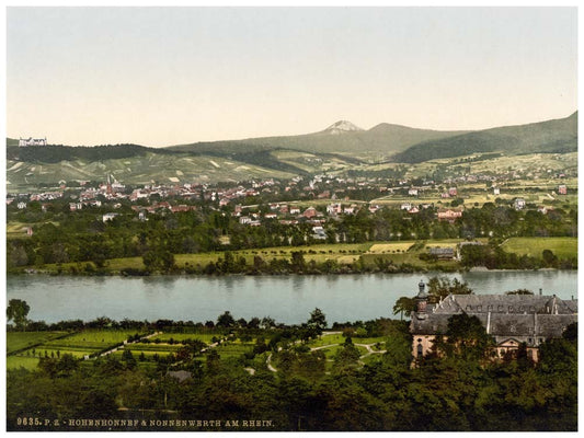 Hohenhonnef and Nonnenwerth, the Rhine, Germany 0400-4033