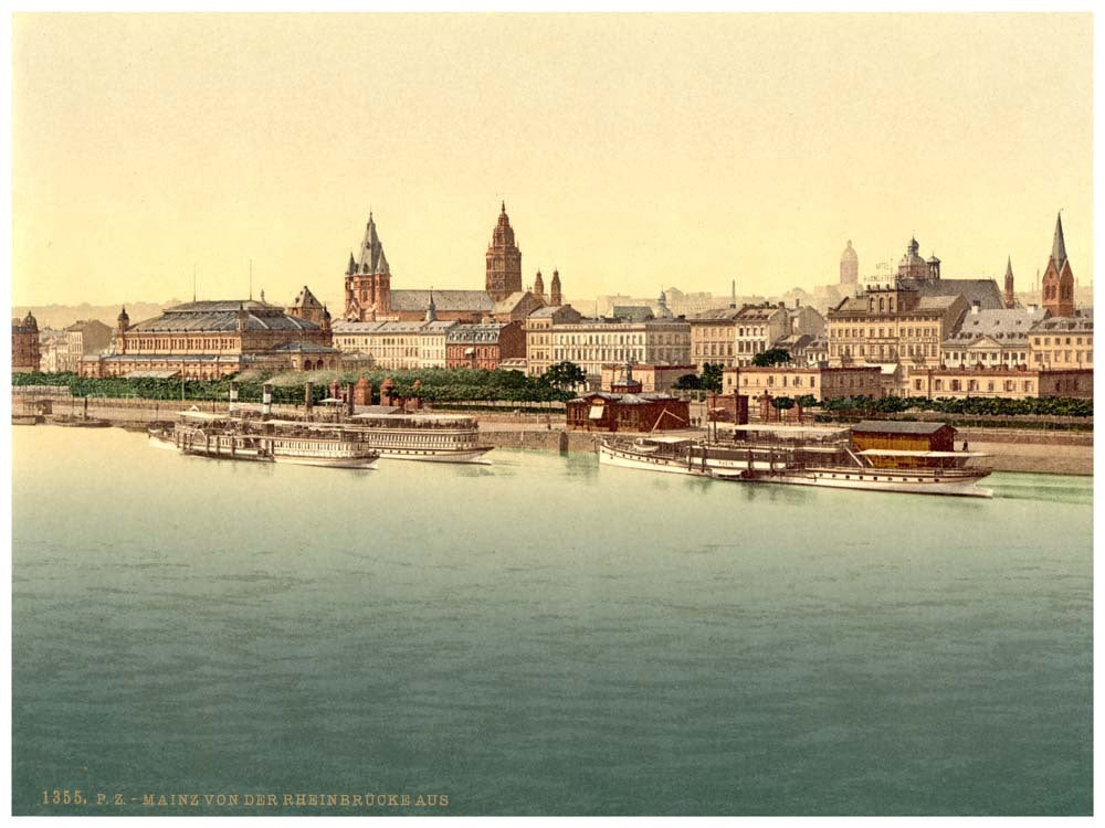 Mainz, from Rhine Bridge, the Rhine, Germany 0400-4038