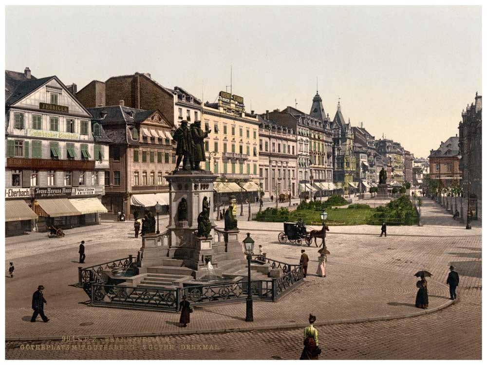 Goethe's Place and Goethe-Gutenburg Monument, Frankfurt am Main, Germany 0400-4159