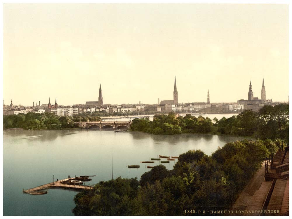 Lombard's Bridge, Hamburg, Germany 0400-4184