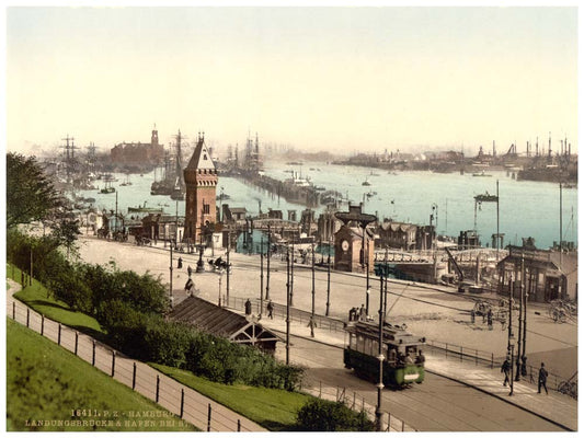 Landing Bridge near St. Paul's, Hamburg, Germany 0400-4185