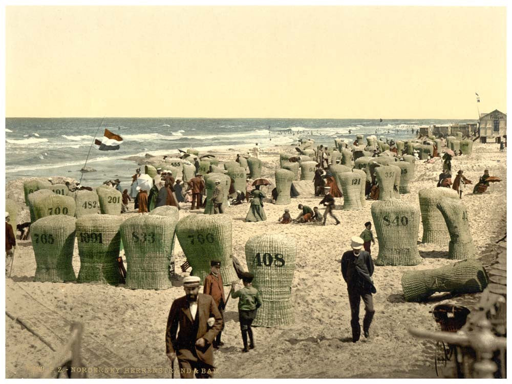 Men's bathing place, Norderney, Germany 0400-4243