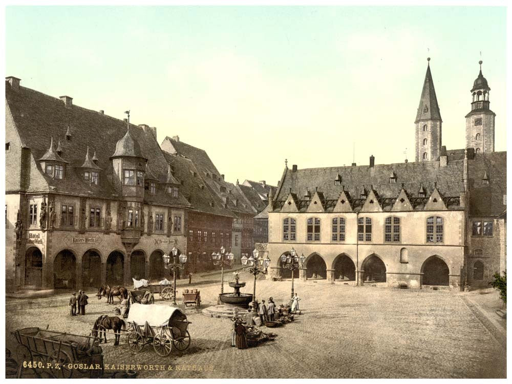 Kaiserworth and town hall, Goslar, Hartz, Germany 0400-4280