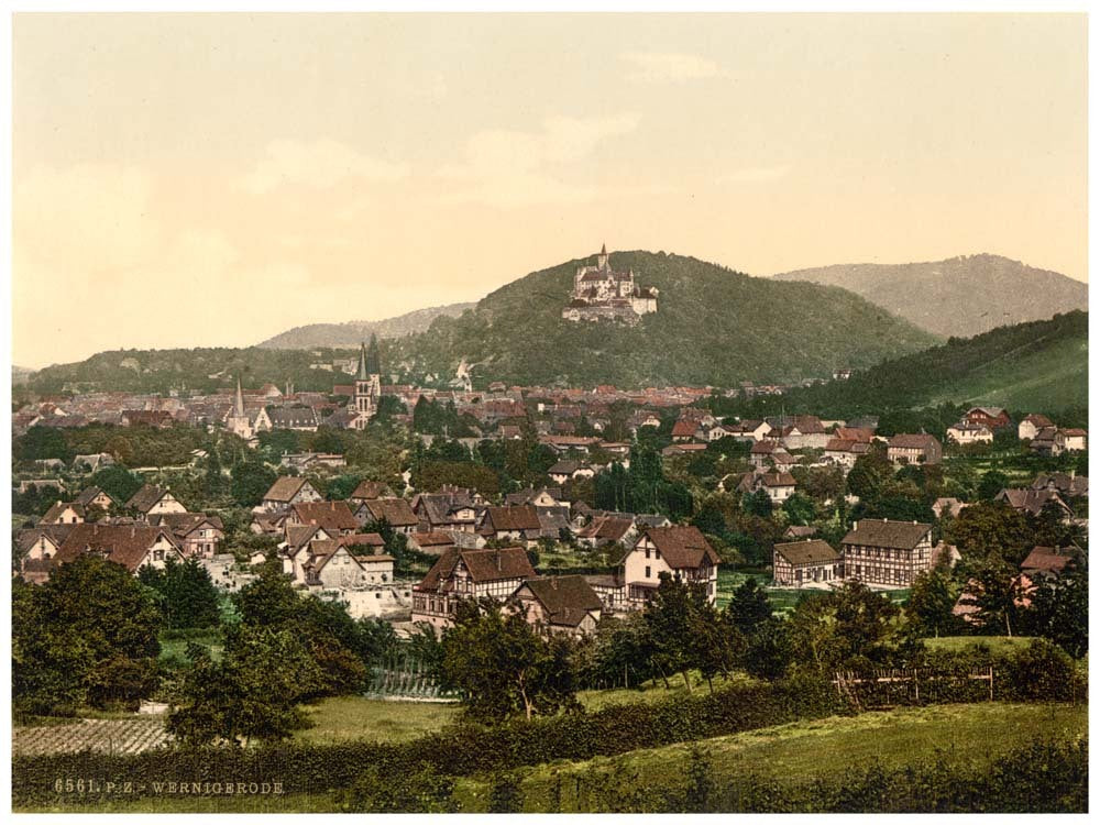 Wernigerode from the Sennhutte, Hartz, Germany 0400-4327