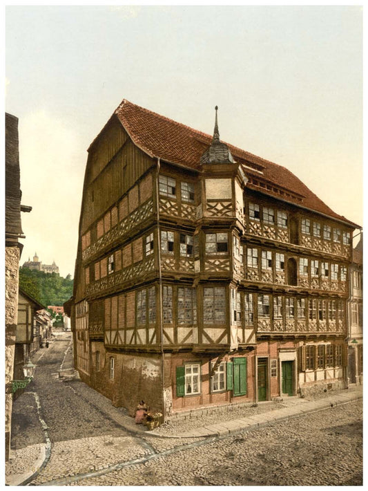 Old town hall and castle, Wernigerode, Hartz, Germany 0400-4331