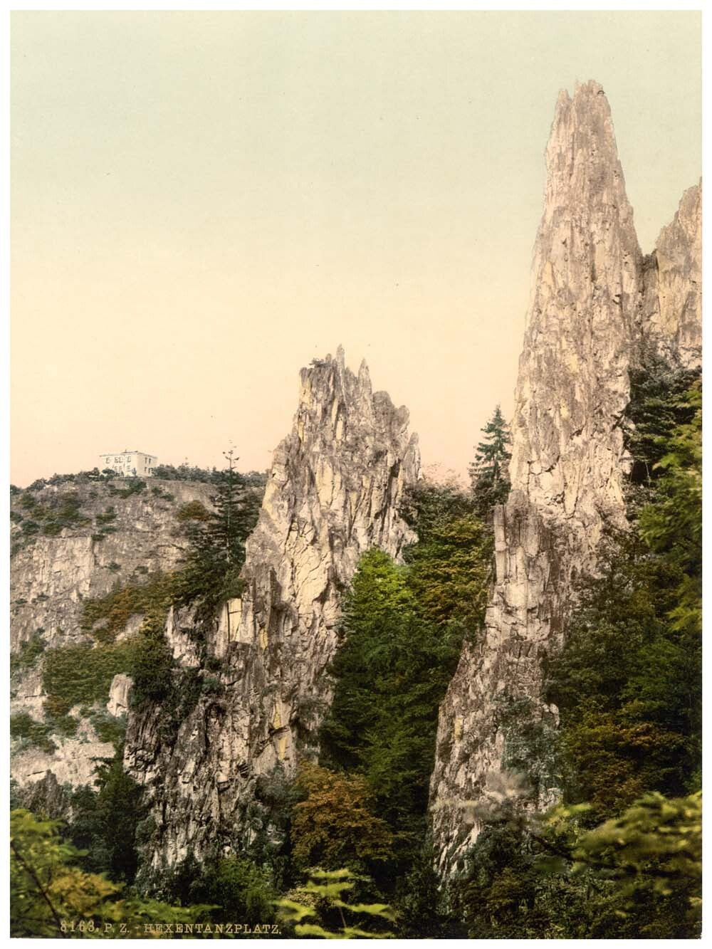 Hexentanzplatz from the Hirschgrund. Bodenthal, Hartz, Germany 0400-4334