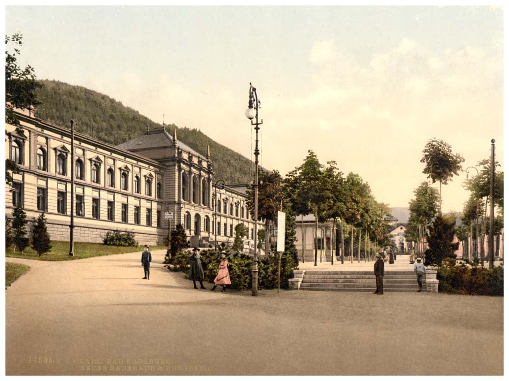 Baths. New bath house, Bad Hartzburg and Burgberg, Hartz, Germany 0400-4335