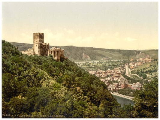 Lahneck and Nieder-Lahnstein Castle, Hesse-Nassau, Germany 0400-4388