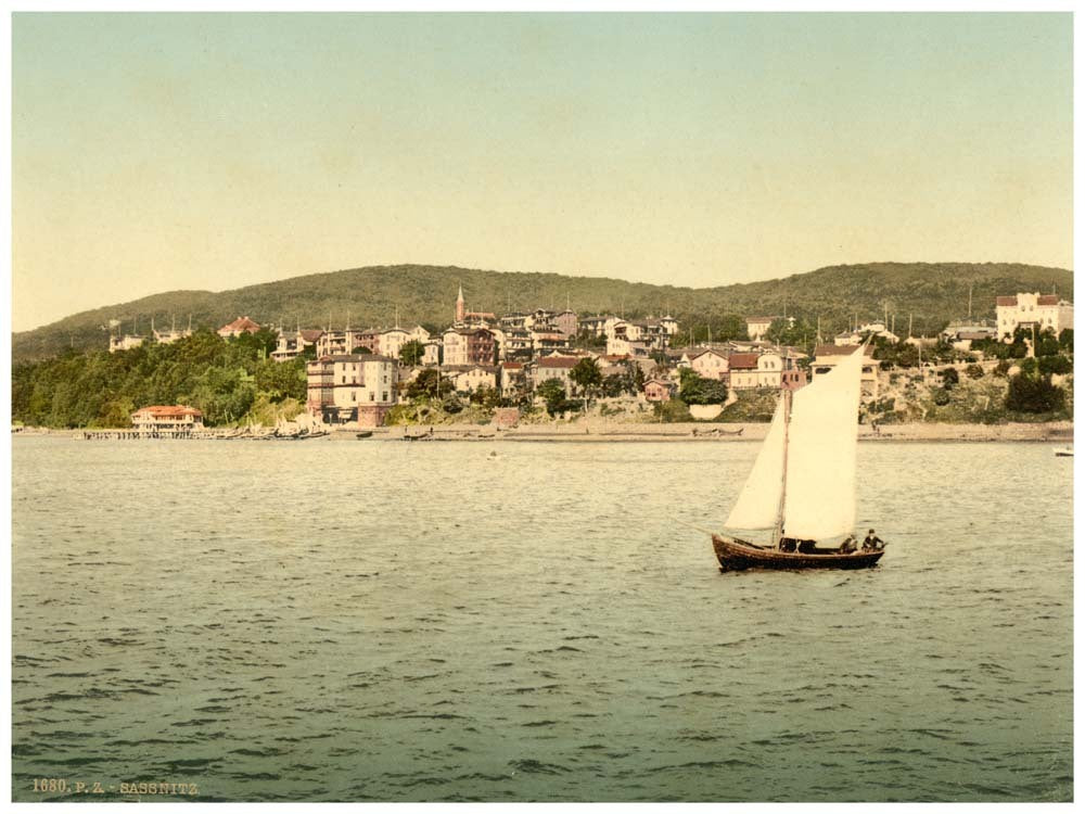 Sassnitz, seen from the water, Isle of Rugen, Germany 0400-4509