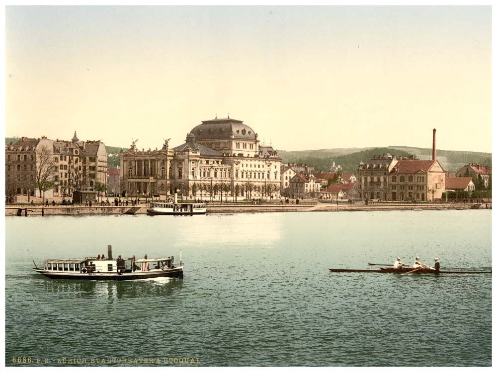 The theatre and Utoquay, Zurich, Switzerland 0400-4573