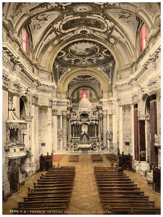Interior of the Jesuits' Church, Venice, Italy 0400-4595