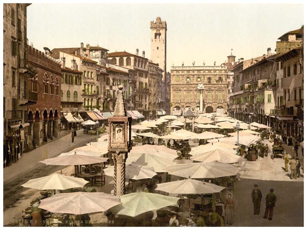 Piazza delle Erbe, Verona, Italy 0400-4608