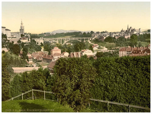 Kirchenfeld Bridge with Kirchenfeld, Berne, Switzerland 0400-4628