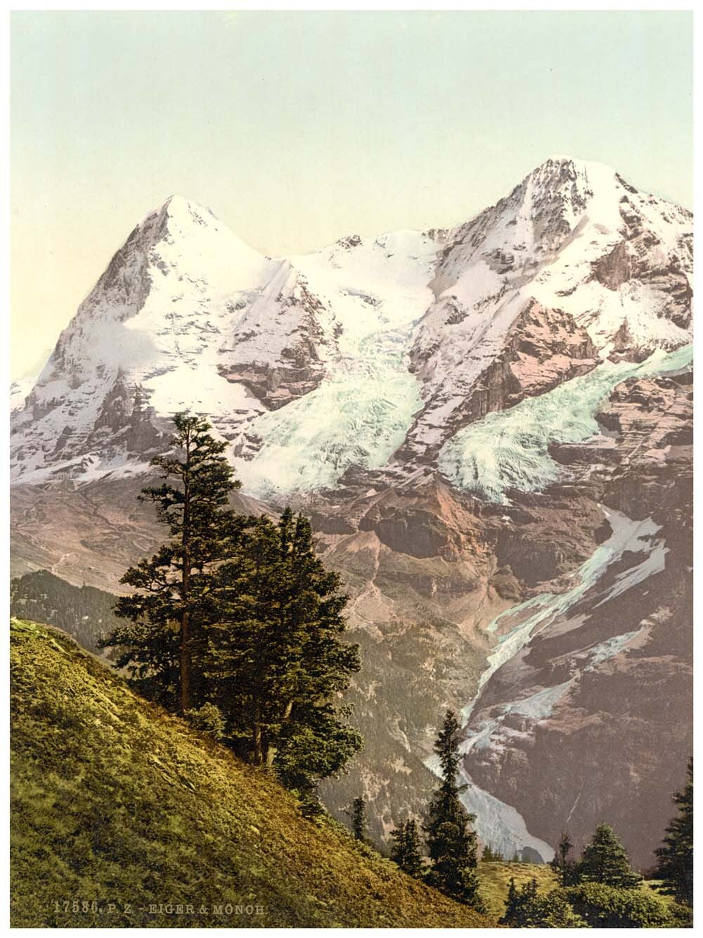 Eiger and Monch, Bernese Oberland, Switzerland 0400-4652