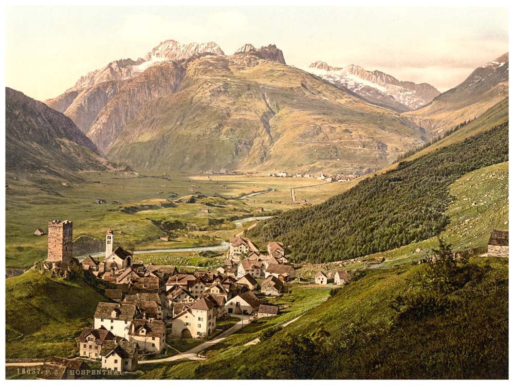 Furka Pass, Hospenthal, general view, Bernese Oberland, Switzerland 0400-4660