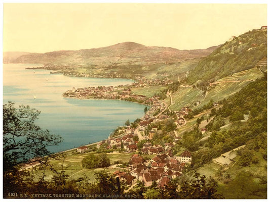 Montreux, Veytaux, Territet, Vevey, general view, Geneva Lake, Switzerland 0400-4679