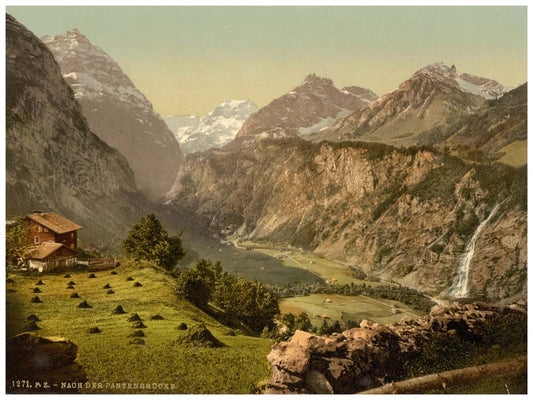 On the way to the Pantenbrucke, with view on the Todi and Schreienbach, Glarus, Switzerland 0400-4701