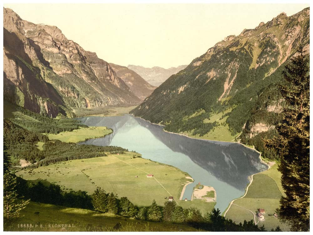 Klonthal Lake, general view, Glarus, Switzerland 0400-4705