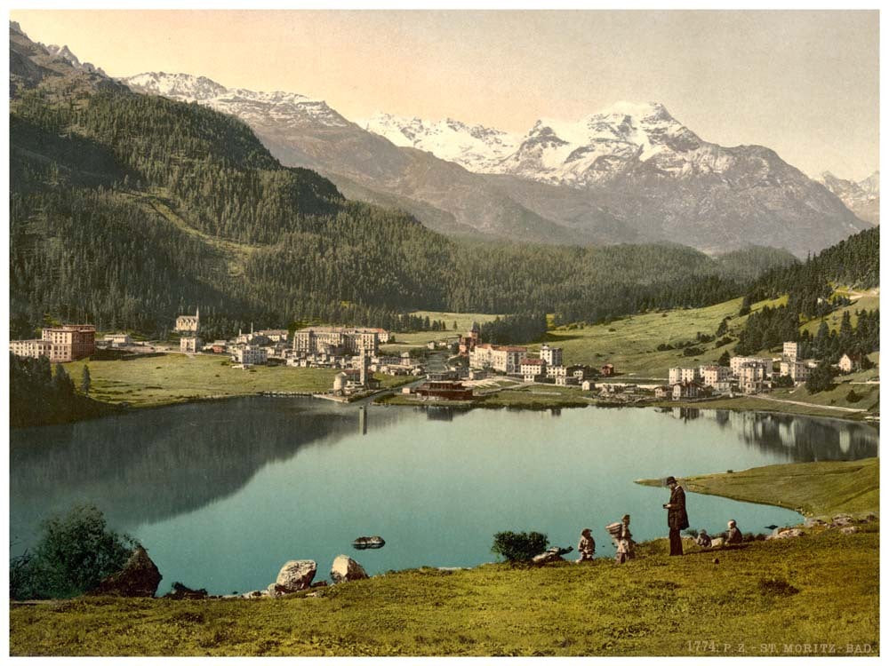 St. Moritz, village and baths, Grisons, Switzerland 0400-4720