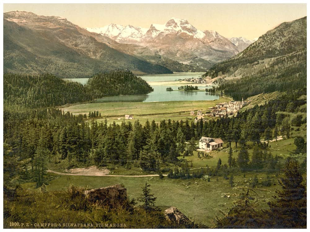 Upper Engadine, Kampfer and Silverplana, II., Grisons, Switzerland 0400-4728