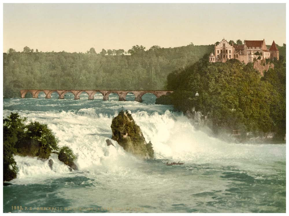 The Falls of the Rhine, with the Laufen Castle, Schaffhausen, Switzerland 0400-4736
