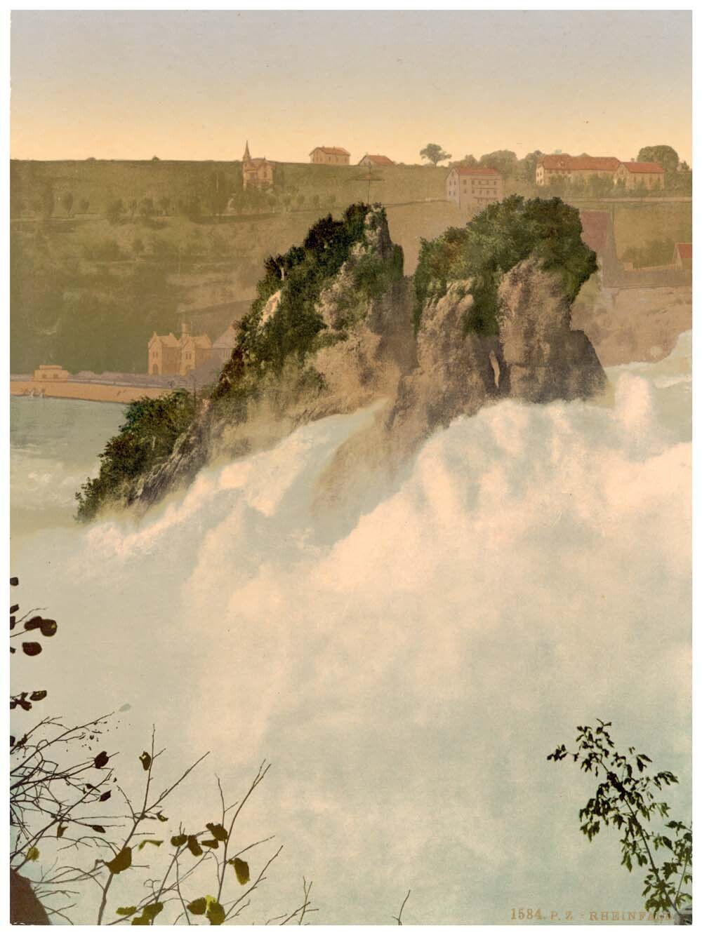 The Falls of the Rhine, from the Kanzeli, Schaffhausen, Switzerland 0400-4740