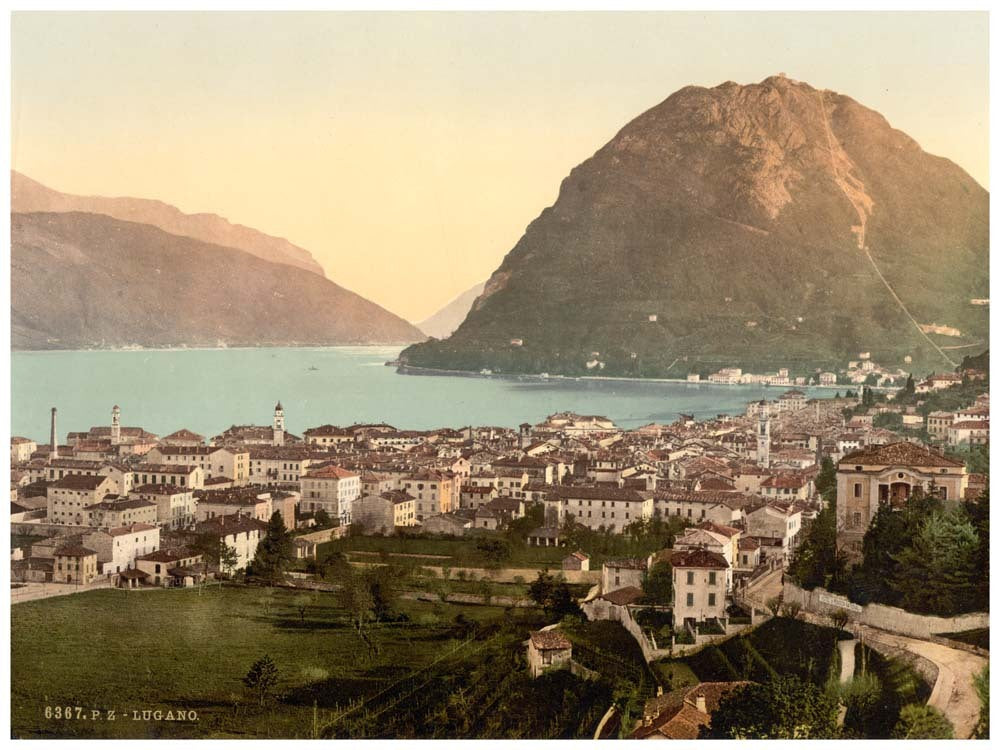 Lugano, general view, Tessin, Switzerland 0400-4758