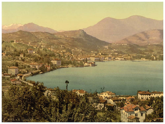 Lugano, from San Salvatore, Tessin, Switzerland 0400-4759