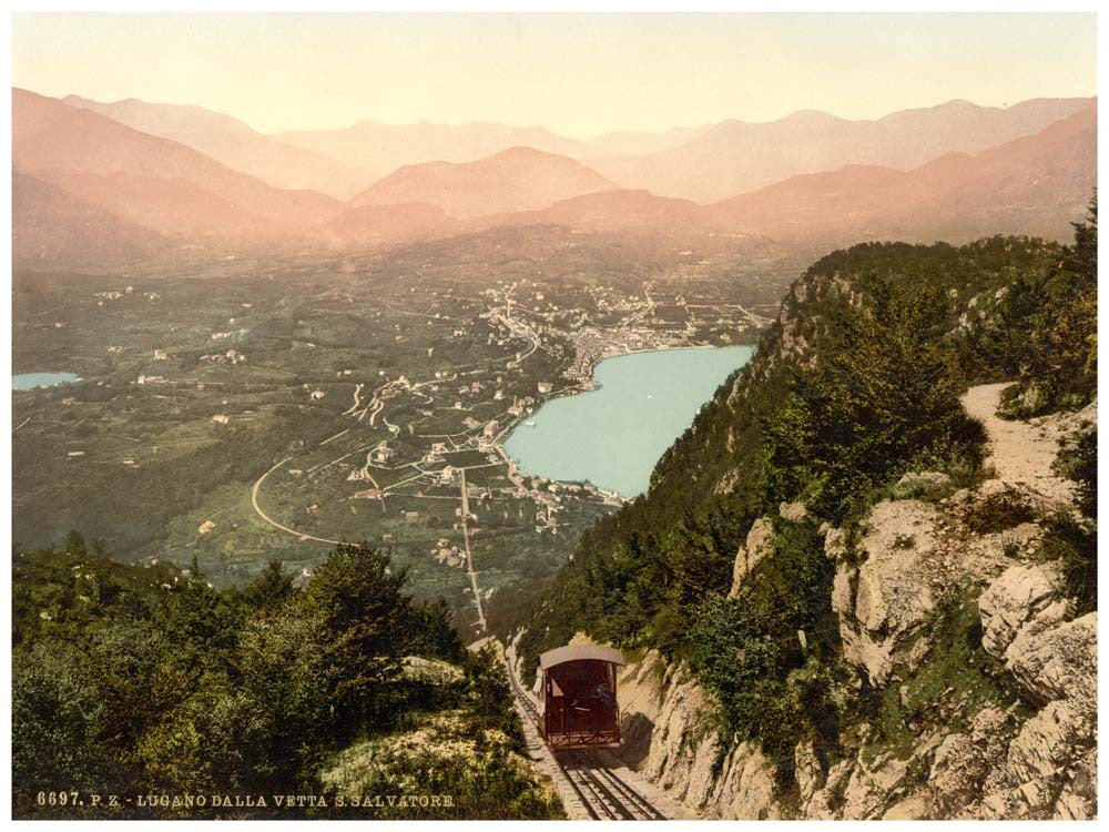 Lugano, from San Salvatore, Tessin, Switzerland 0400-4760