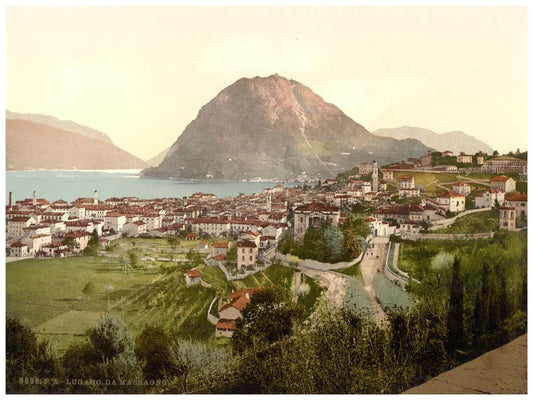 Lugano, from Massagno, Tessin, Switzerland 0400-4761