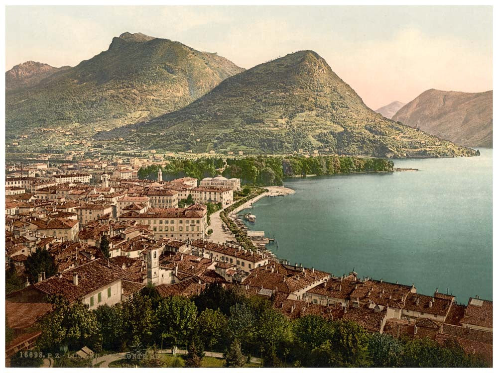 Lugano, and Monte Bre, Tessin, Switzerland 0400-4762