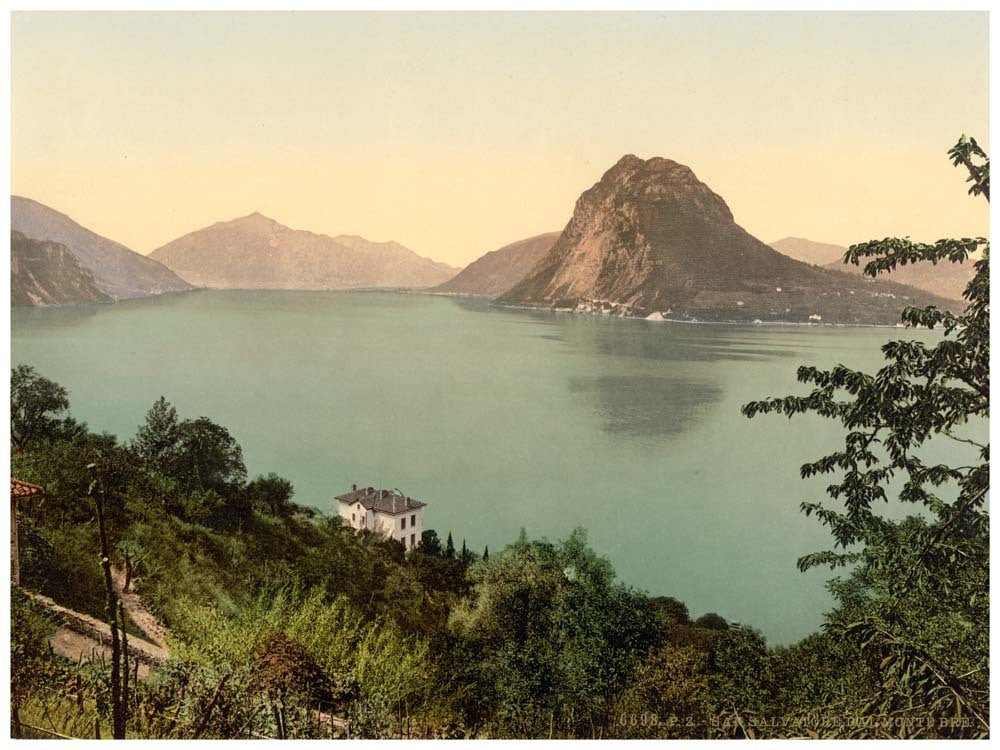 Lugano, San Salvatore from Monte Bre, Tessin, Switzerland 0400-4777