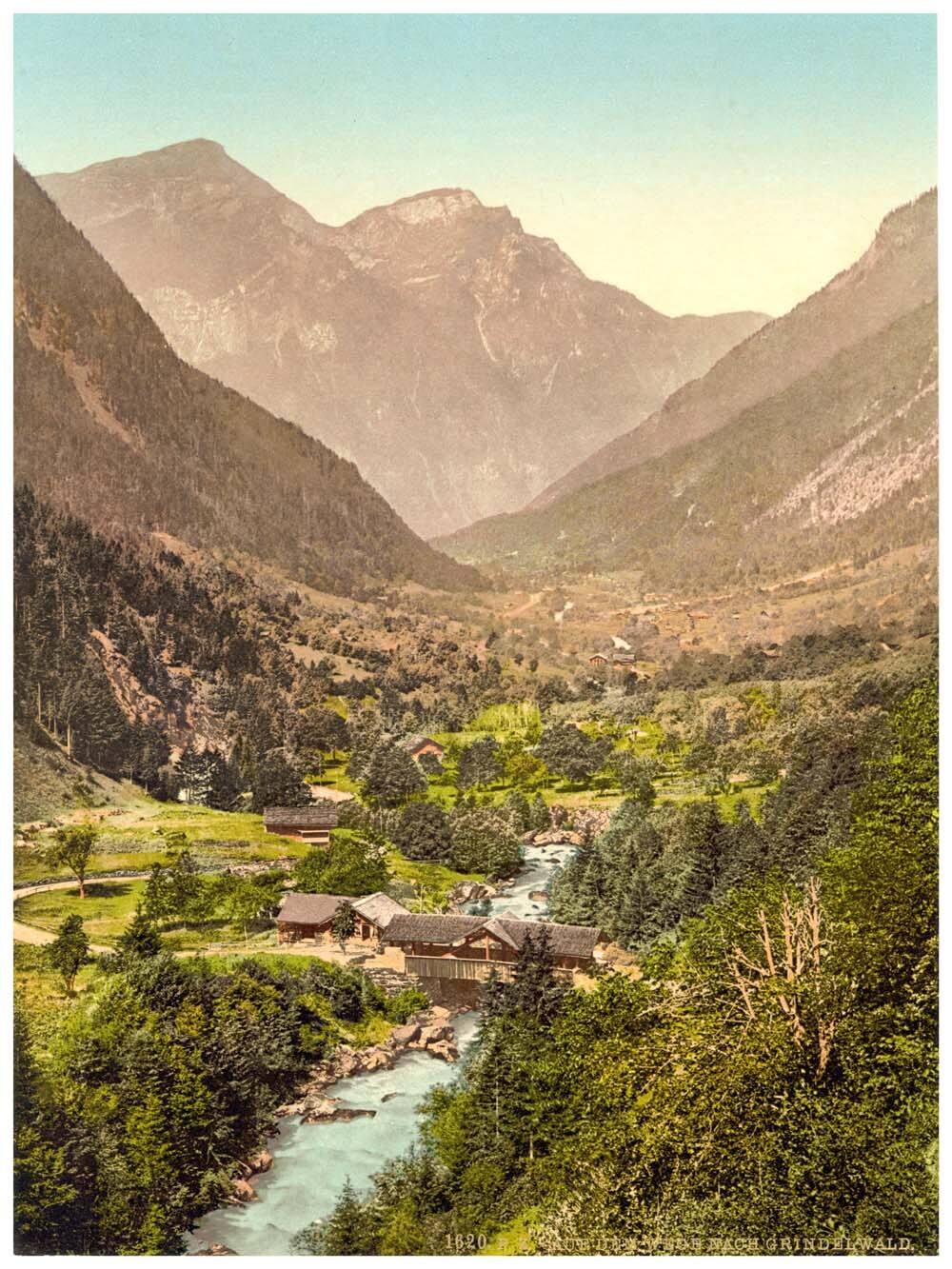 Grindelwald, road from Zwiellutschine, Bernese Oberland, Switzerland 0400-4837