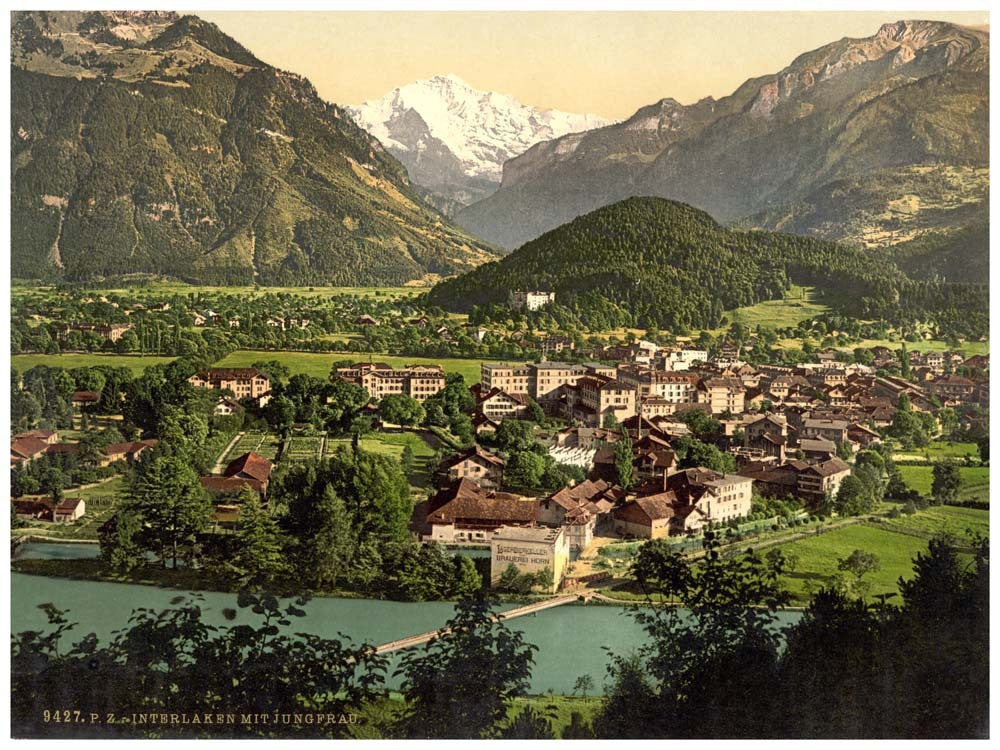 Interlaken, with Jungfrau, Bernese Oberland, Switzerland 0400-4845