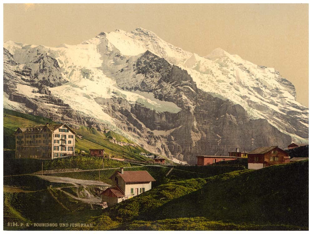 Jungfrau and Scheidegg, Bernese Oberland, Switzerland 0400-4870