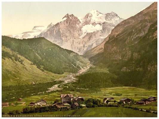 Kandersteg, Hotel Victoria and Blumlisalp, Bernese Oberland, Switzerland 0400-4874