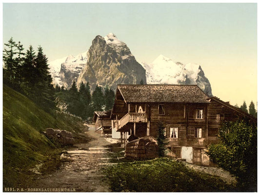 Rosenlaui, with sawmill, Bernese Oberland, Switzerland 0400-4908