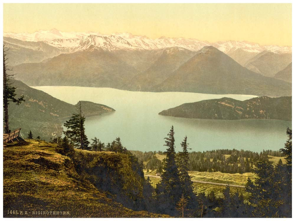 Rigi Rothhorn, view of Vitznau and the Alps, Rigi, Switzerland 0400-5068