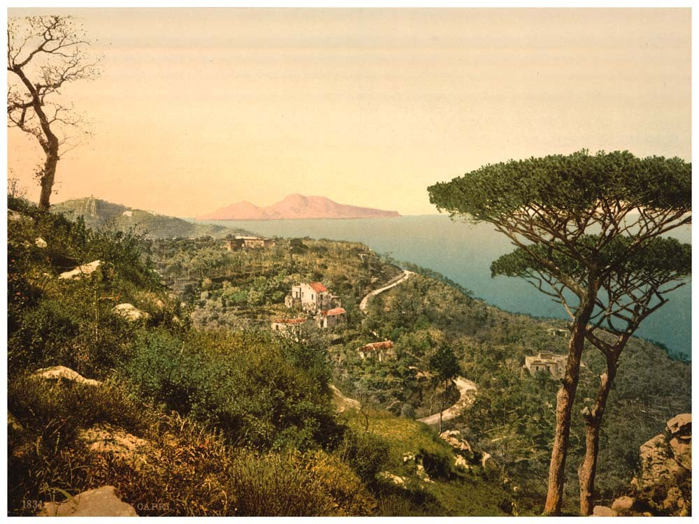 From Mount Sorrento, Capri Island, Italy 0400-5356