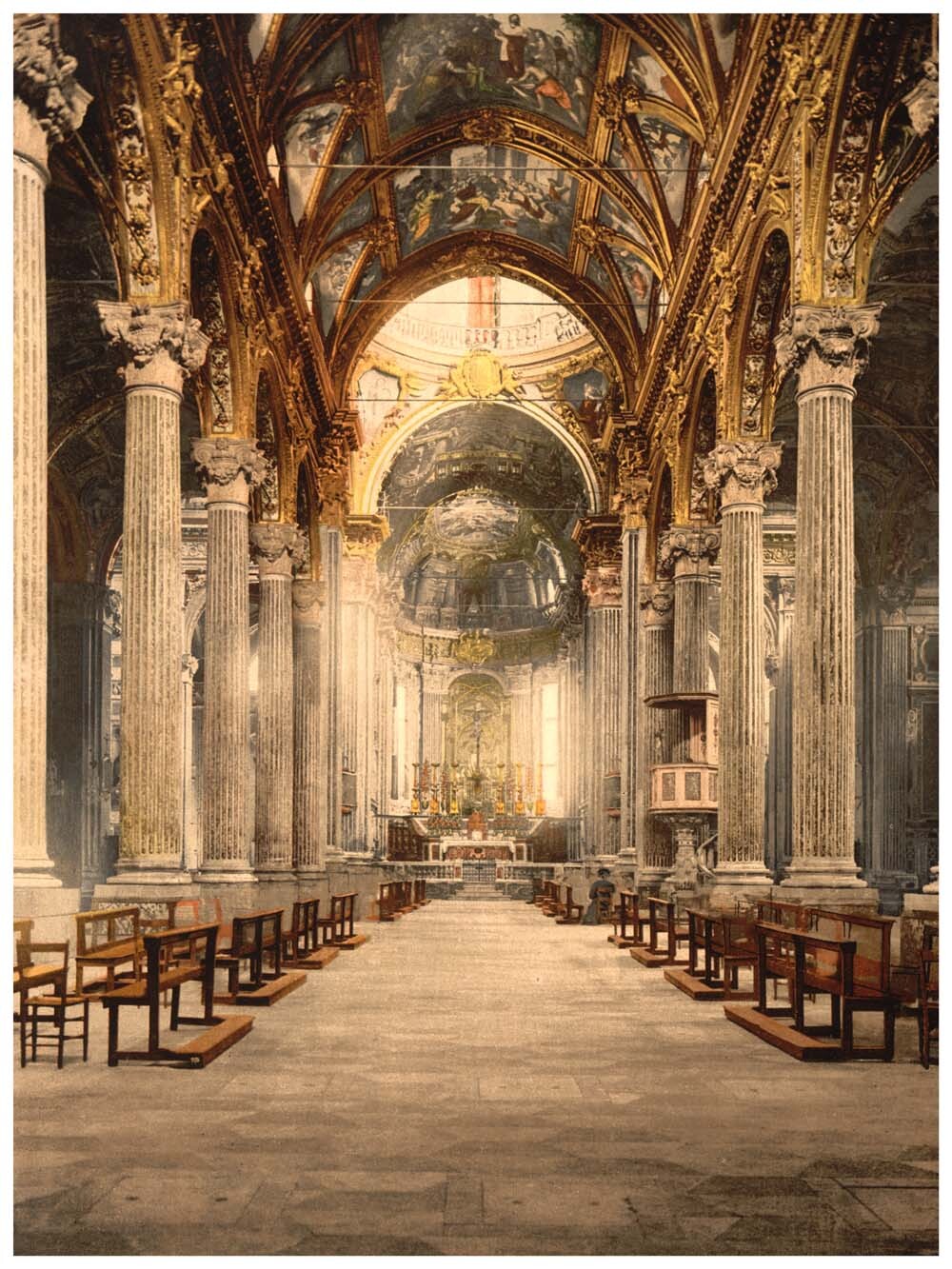 Church of the Annunciation, interior, Genoa, Italy 0400-5438