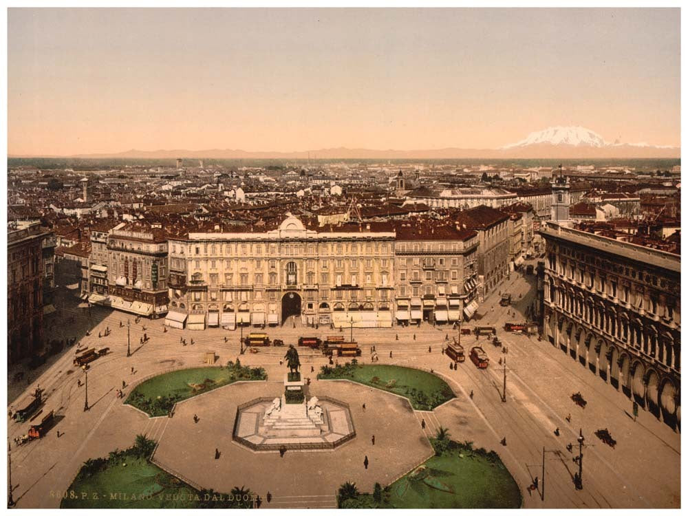 Panorama from the cathedral, Milan, Italy 0400-5466