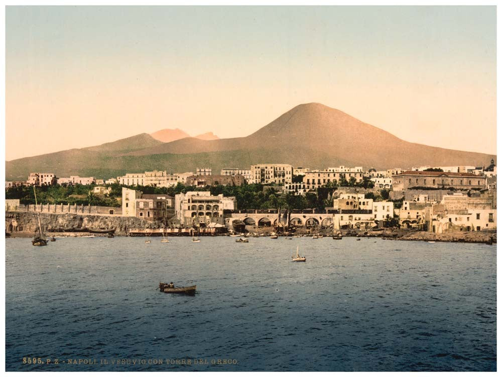 Mount Vesuvius, with Torre del Greco, Naples, Italy 0400-5485