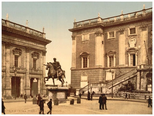 The Capitoline, the piazza, Rome, Italy 0400-5509