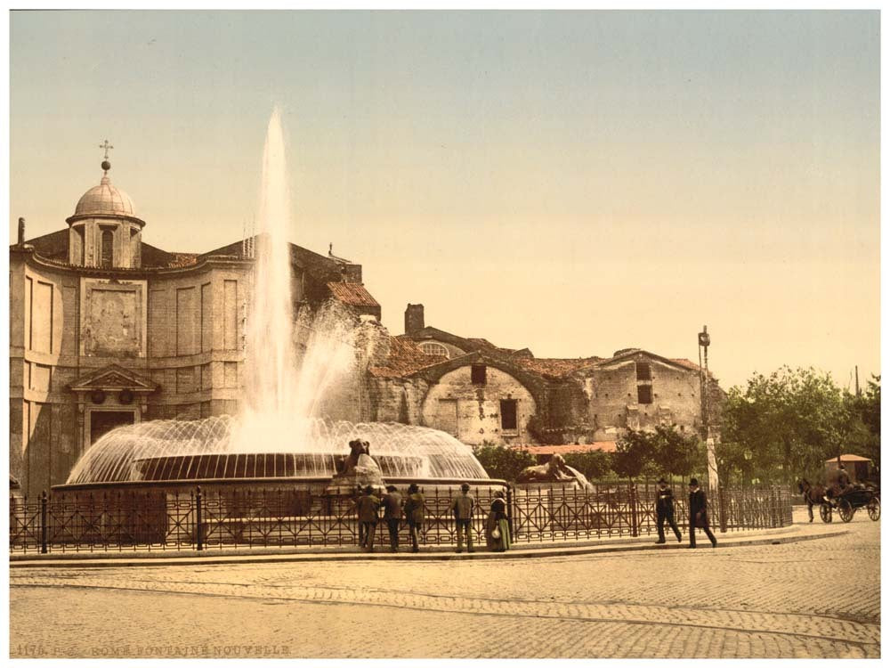 New Fountain and Diocletian's Spring, Rome, Italy 0400-5511