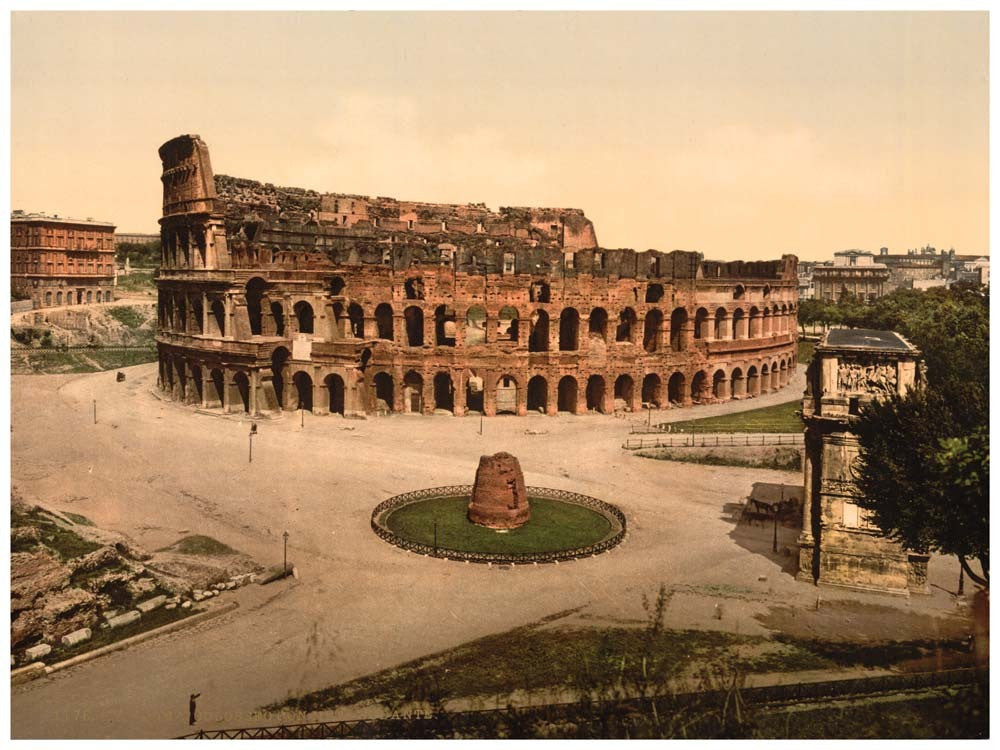 The Coliseum and Meta Sudans, Rome, Italy 0400-5512