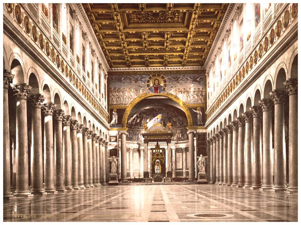 Interior of St. Paul's, Rome, Italy 0400-5526