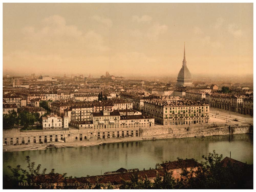 General view from Mount of the Capuchins, Turin, Italy 0400-5541